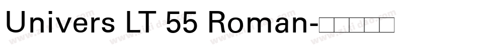Univers LT 55 Roman字体转换